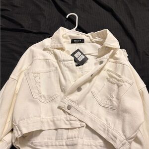 Blue B Women's Off-White Denim Jacket